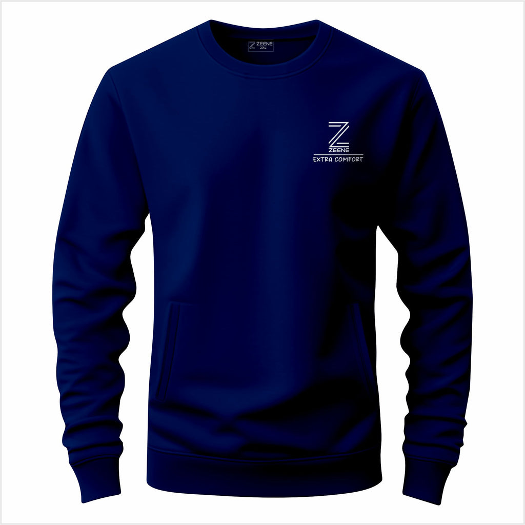 Zeene Extra Comfort Crewneck | 100% Cotton Fleece with Pockets