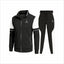 Zeene Urban Classic Zip-Up Tracksuit | Black & White Stand Collar Set