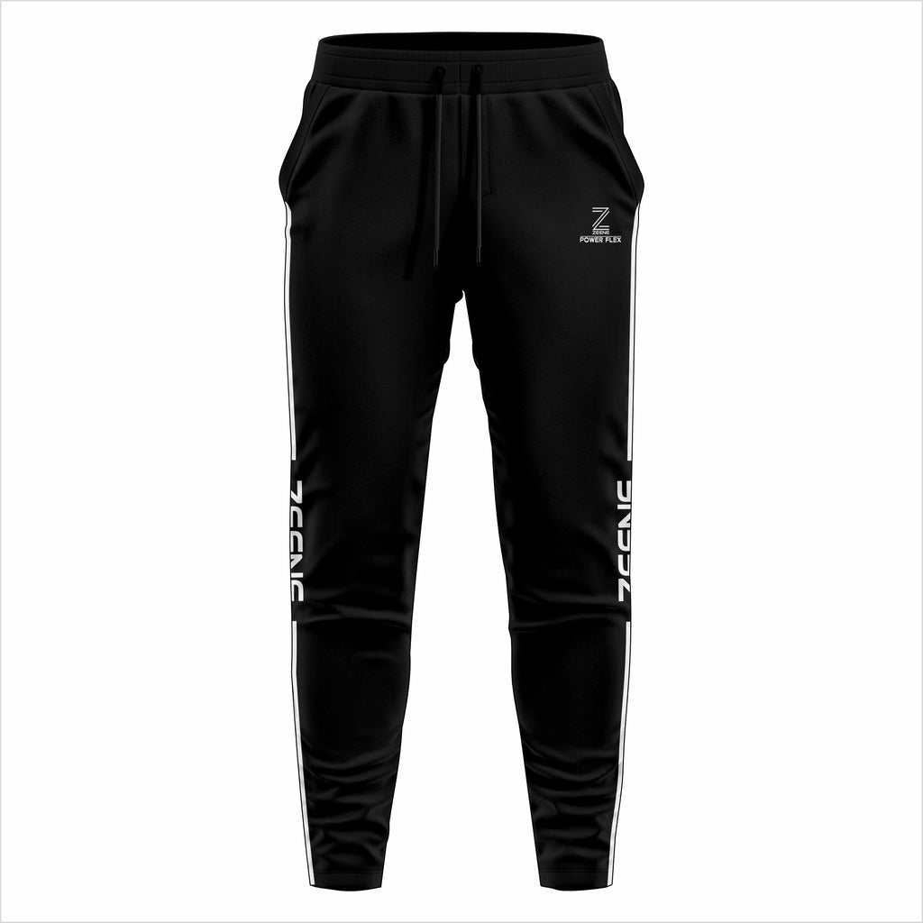 Zeene Power Flex Jet Black Joggers