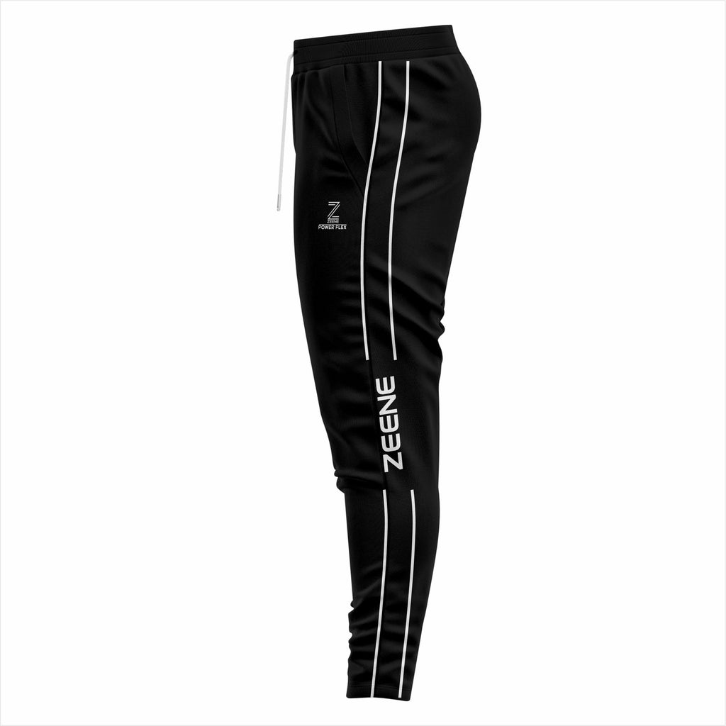 Zeene Power Flex Jet Black Joggers