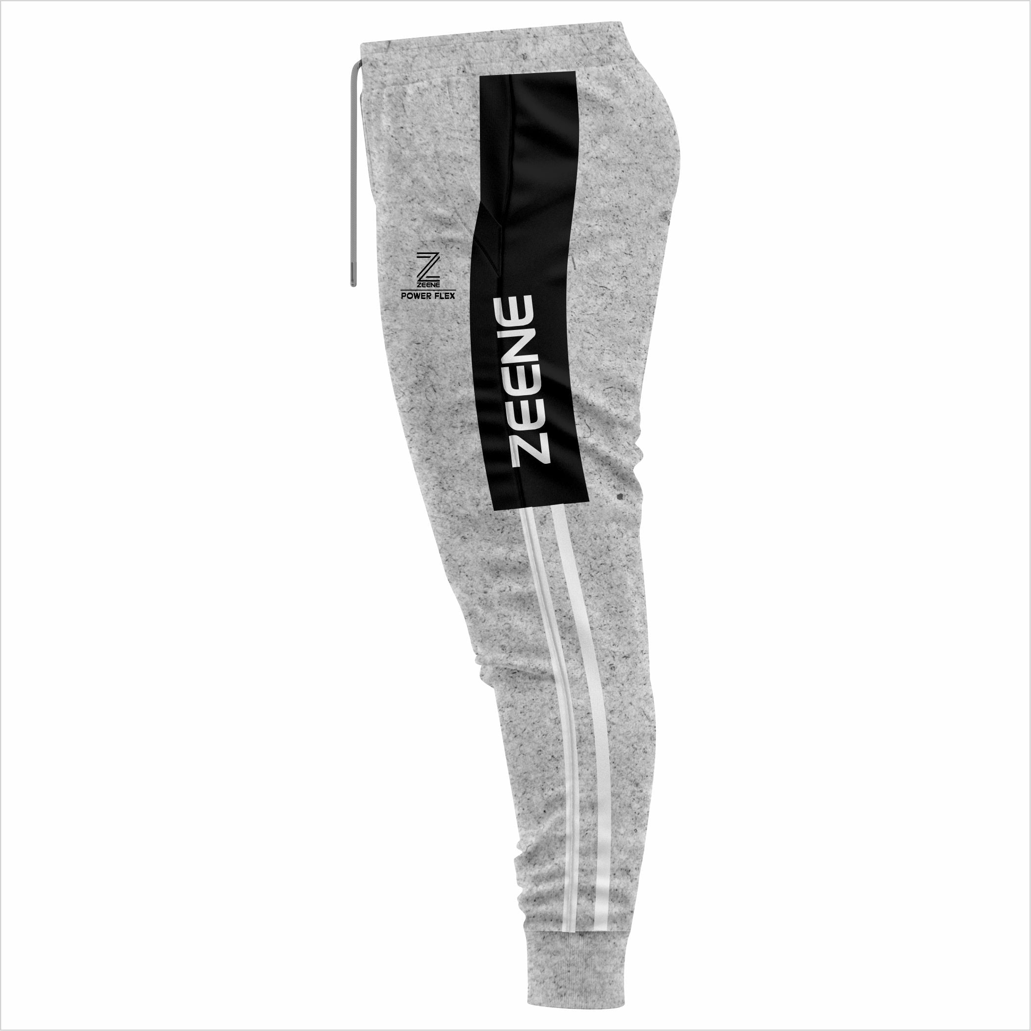 Zeene Power Flex Heather Grey Joggers