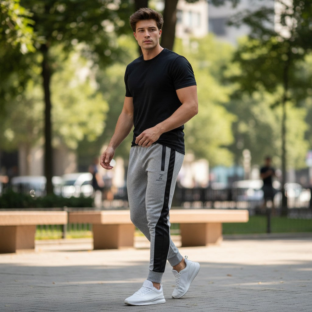 Zeene Power Flex Black Joggers