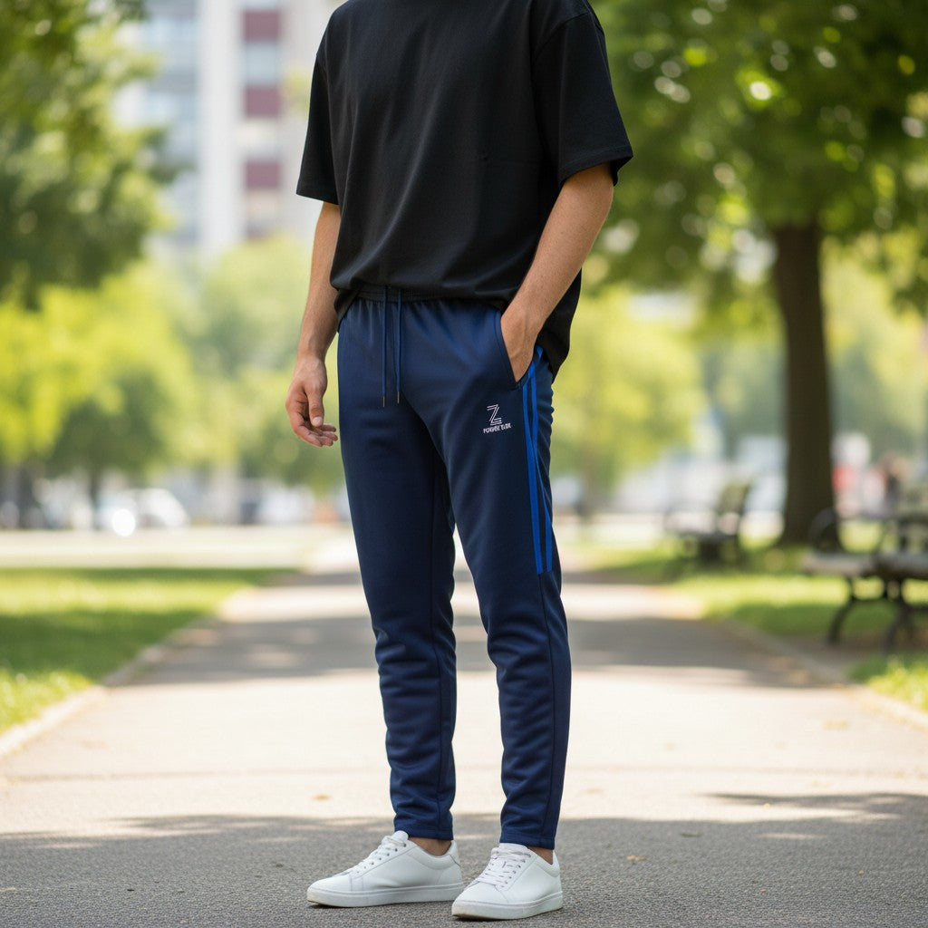 Zeene Power Flex Navy Blue Joggers