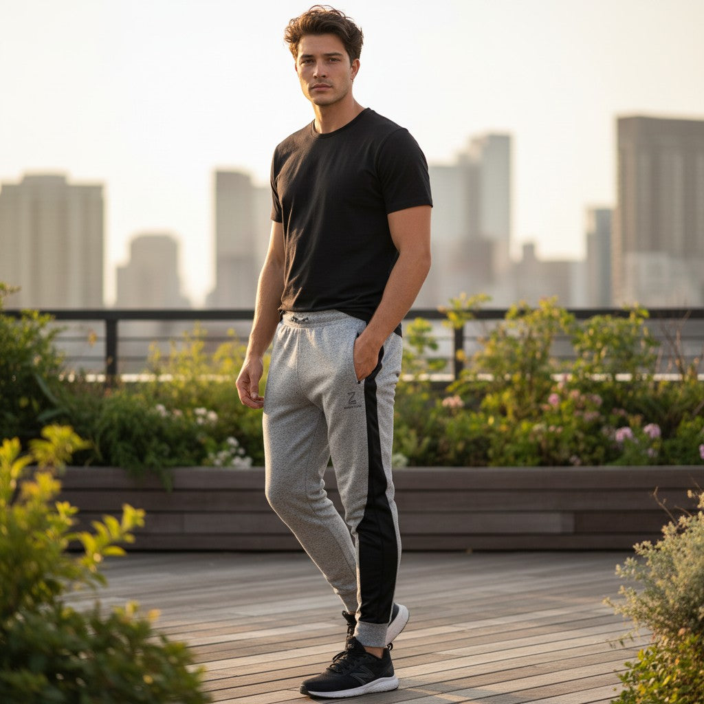 Zeene Power Flex Black Joggers