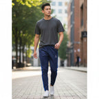 Zeene Power Flex Navy Blue Joggers